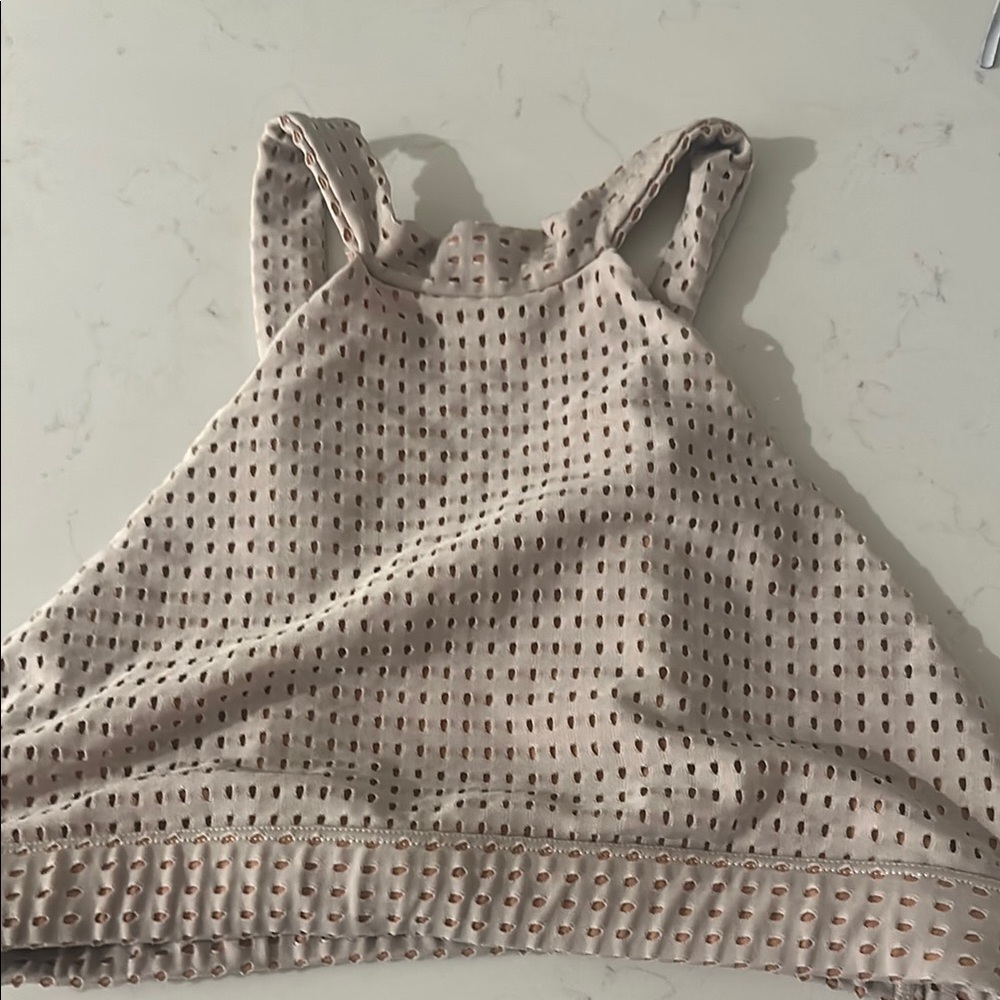 Vintage Acacia Swimwear Dubai Mesh Top, Beige Sle… - image 1